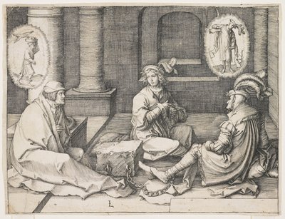 Joseph deutet die Träume im Gefängnis, 1512 von Lucas van Leyden